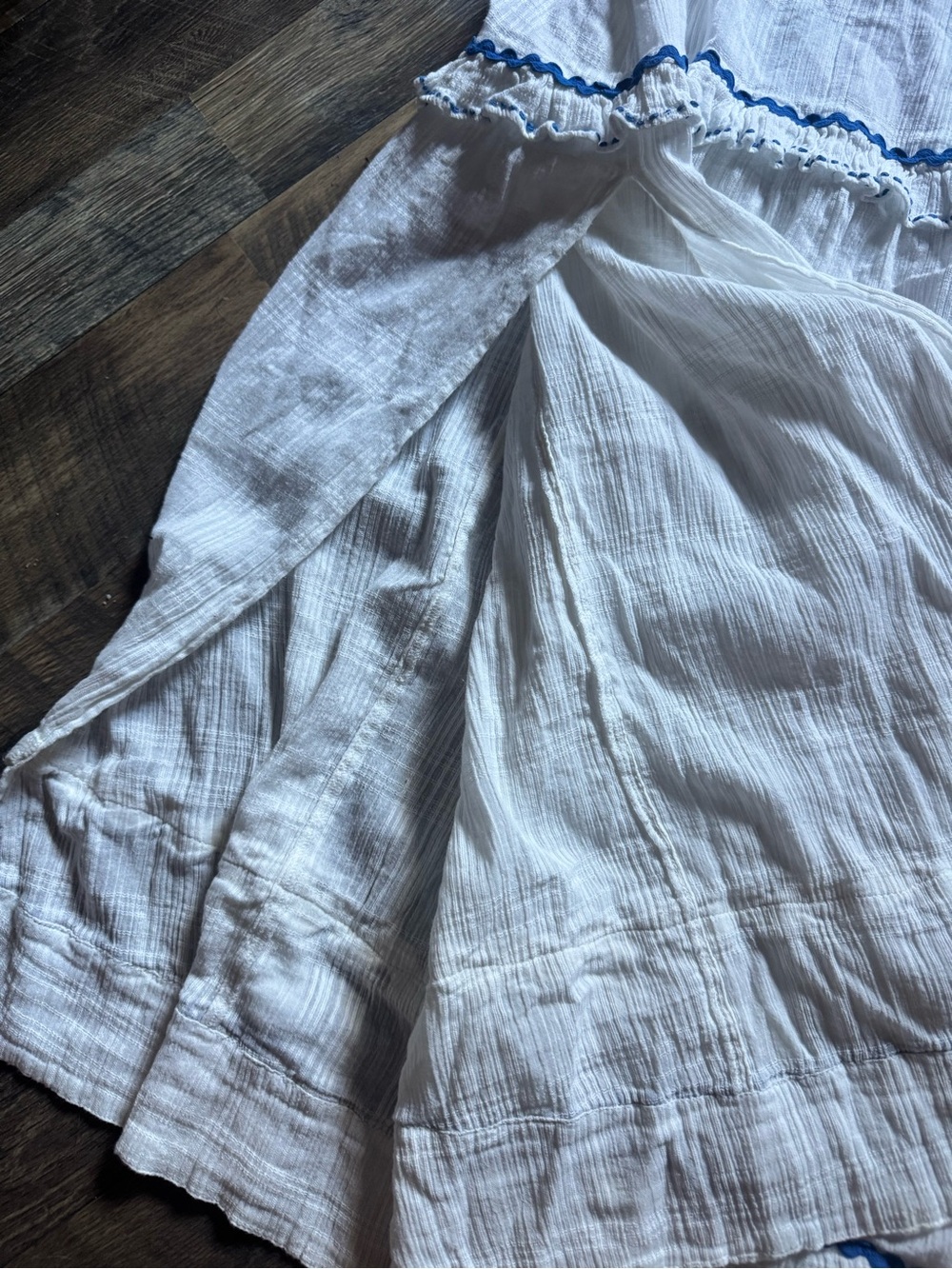 Free People Thank me Later Dress with Blue Trim - Picture 5 of 12